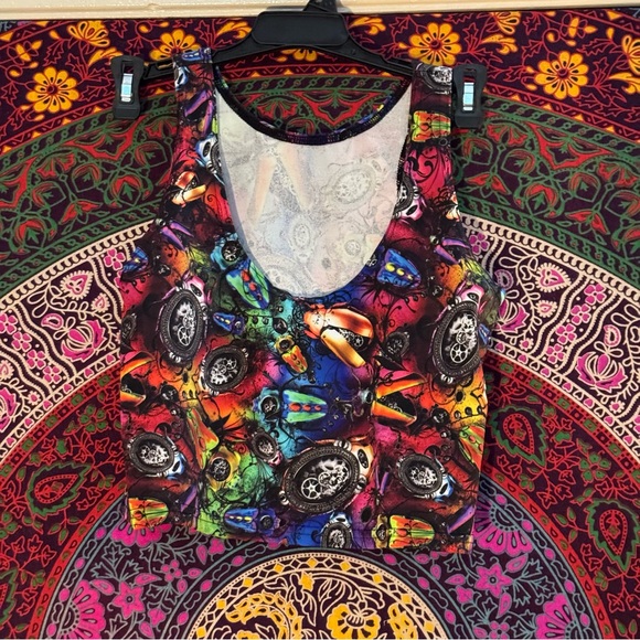 BlackMilk Clothing- Bugs on Acid Reversible Crop Top- Size Medium- PC - Picture 3 of 5
